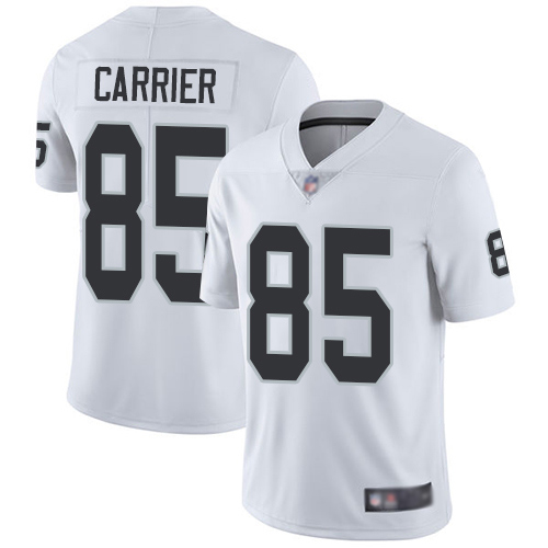 Men Oakland Raiders Limited White Derek Carrier Road Jersey NFL Football #85 Vapor Untouchable Jersey->oakland raiders->NFL Jersey
